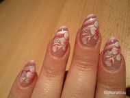 Zselés csíkos virágos