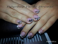 Zselé építés akril díszítés