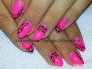 Zselé építés akril díszítés