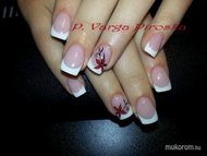 Zselé építés akril díszítés