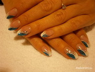 Best Nails - sajátom kék csillámporos