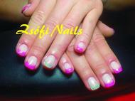 Zselé csillámporral díszítve