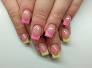 Pink and yellow