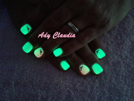 ombre körmök lime hatás