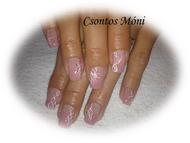 Natúr szín egy kis fehér mintával 