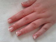 Best Nails - egyszerű csillogós francia