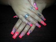 extrém hosszú színes francia