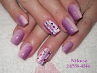 Lila rózsaszín ombre