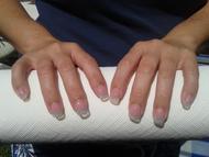 Átlátszó végű csillámos