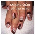 Saját köröm színes zselével