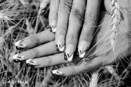 black and white