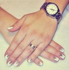 Fehér géllak arany brilliant zselével