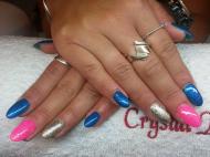 Színes nyári csillámos