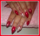 Zselés piros csillogós