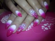 pink és fehér