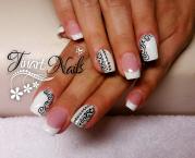 black white
