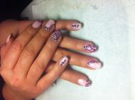 Rózsaszínű párduc mintás