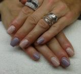 Best Nails - Lila bézs virágos zselé