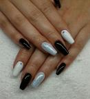 Fekete fehér sellőporos zselé