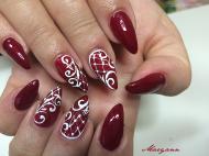 Best Nails - bordó csillám