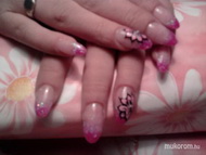 Best Nails - csillám vég , akrill díszítés