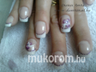 épített zselé porci virággal 