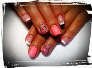 francia neon peach és matrica