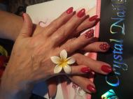 Best Nails - Zselés műköröm  straszokkal díszítve 