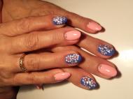 Best Nails - Zselés töltés akril virágokkal 