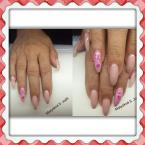 Best Nails - Zselés műköröm akril  virágokkal 