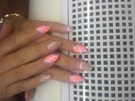 Best Nails - Zselés töltés akril virágokkal 