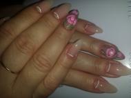 Best Nails - Beby boomer virágokkal 