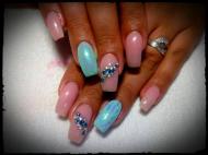 menta üvegfólia és sellőpor