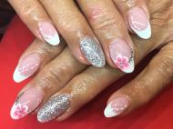 Best Nails - Épített zselé art gel virággal