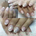 Zselé töltés egy kis sellő poros dísszel