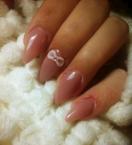 Zselés köröm porcelán masnival