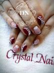 Best Nails - Burgundi csipke