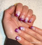 Lila csillámos egymozdulat virággal