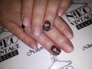 Natur csillámos szívmintás