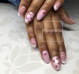 Virágos francia köröm