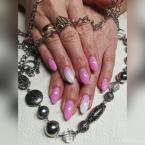 Best Nails - rózsaszín fehér csilis