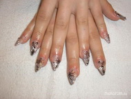 csillámló akrillal