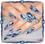 Blue nail art