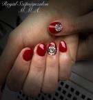 Piros swarovski köves és opal köves 