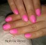 Pink ombre nails