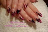 Pink and black