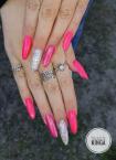 Neon pink és ezüst 