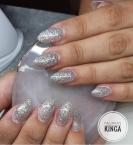 Csillámos mandula körmök