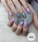 Best Nails - Lila és szürke köröm