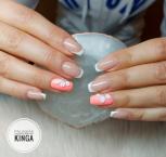 Best Nails - Francia körmök barack színnel